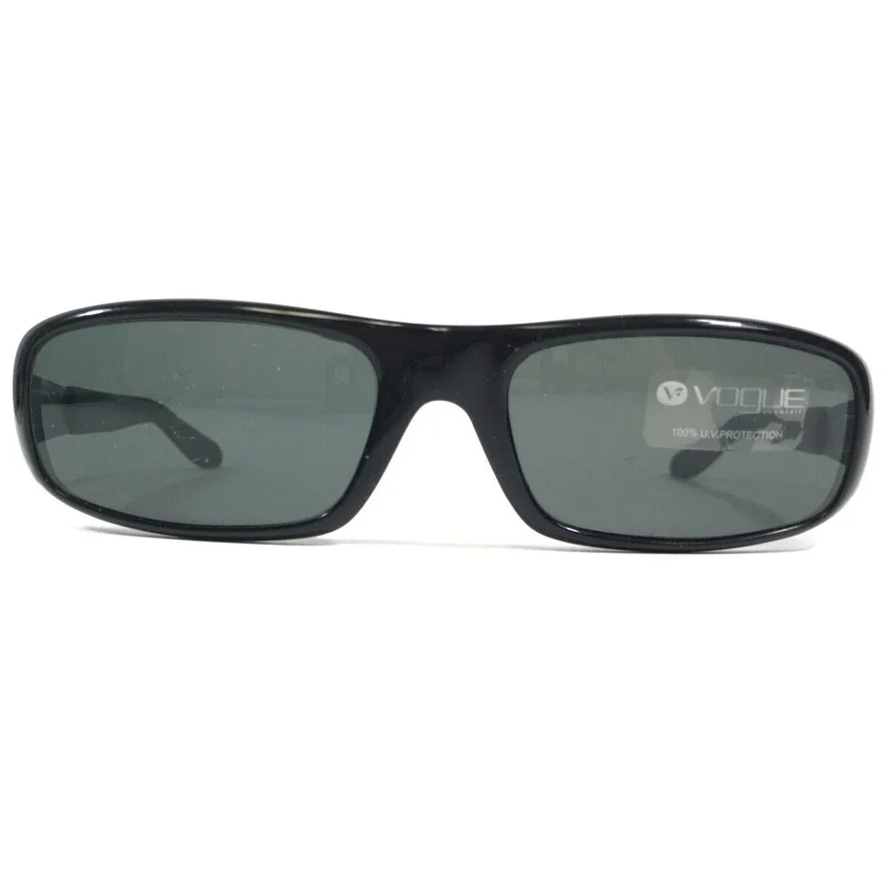 Vogue Sunglasses VO2207-S W44 Black Gray Rectangular Frames with Black Lenses